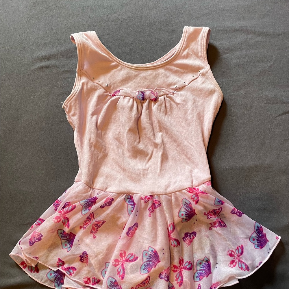 Pink Butterfly Kids Dance Leotard
